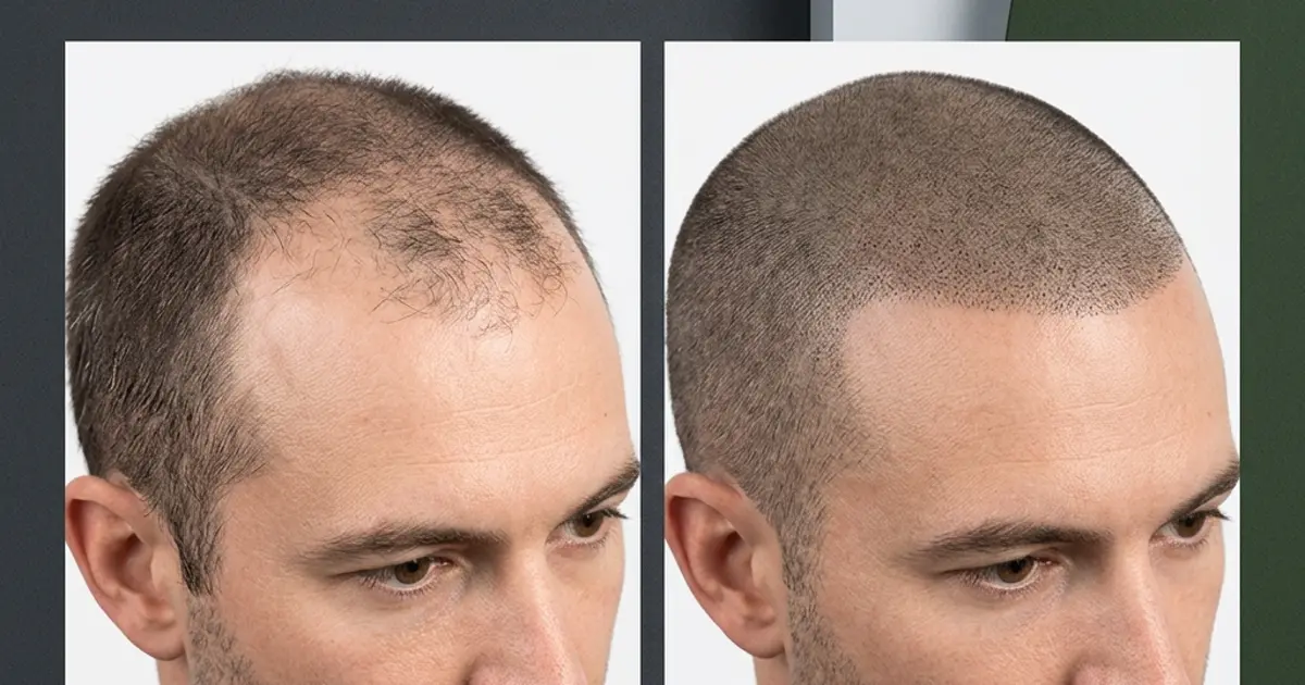 Resultado realista de micropigmentação capilar