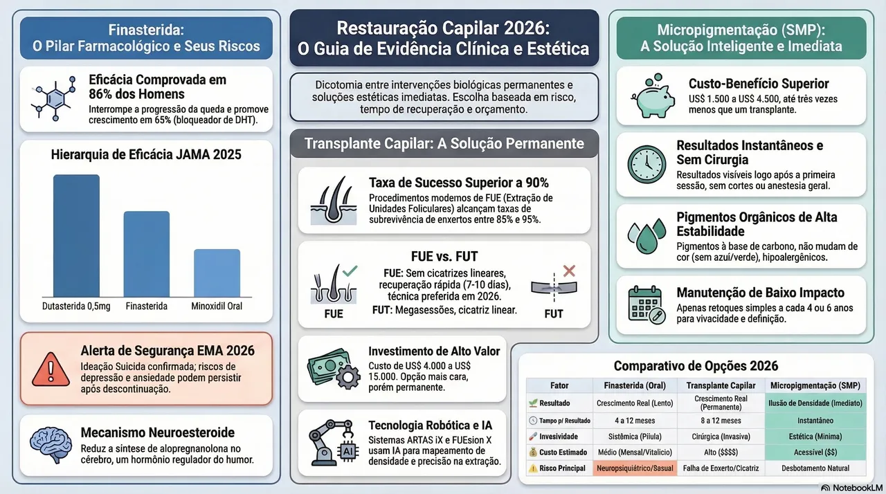 Infográfico Comparativo Científico de Tratamentos Capilares 2026